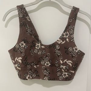 American eagle offline sports bra - brown floral